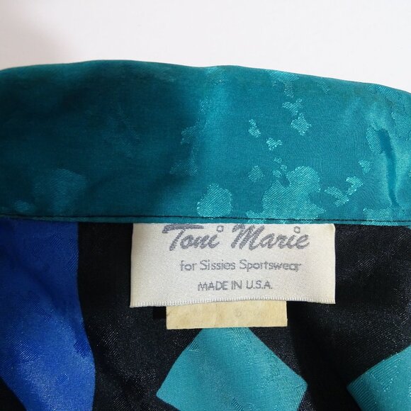 Vintage Toni Marie Sissies Sportswear Women Abstract Blazer Jacket Size 6 - Picture 6 of 14